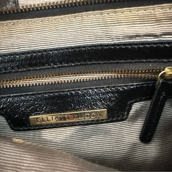 Elliott lucca small leather handbag Shoulder Bag Black Patent P - Picture 13 of 15